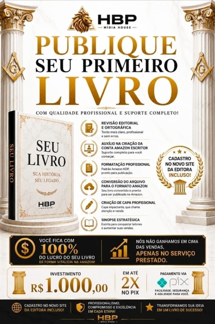 Serviço Publique seu primeiro livro da HBP Mídia House